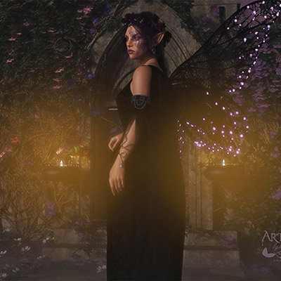 Beautiful but deadly, beware the dark fae creature....